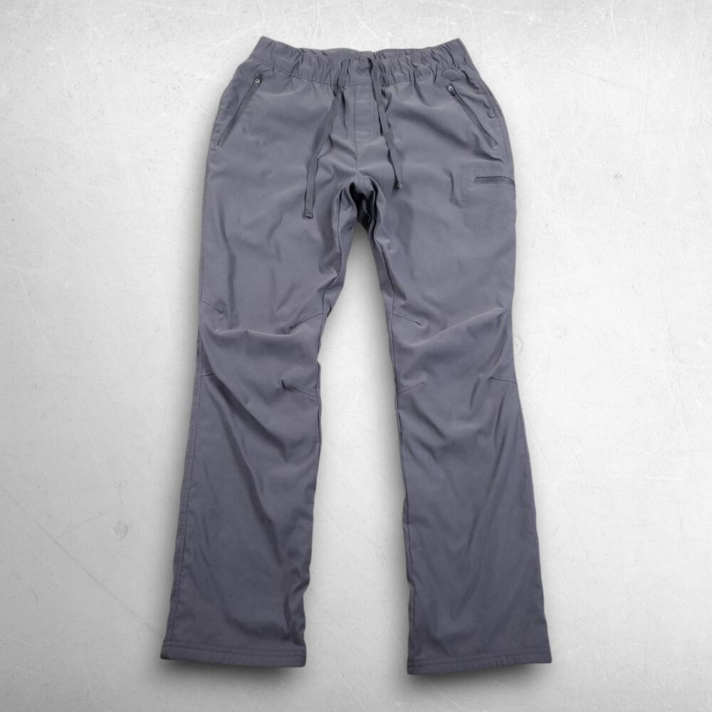 Eddie Bauer Fleece Lined Hiking Pants Women 12 Gray Stretch Cargo Pocket Snow